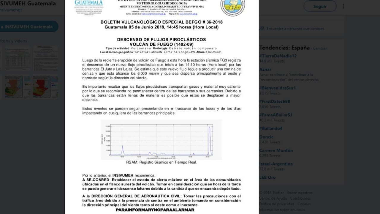 Guatemala ordena evacuación "inmediata" por una nueva erupción