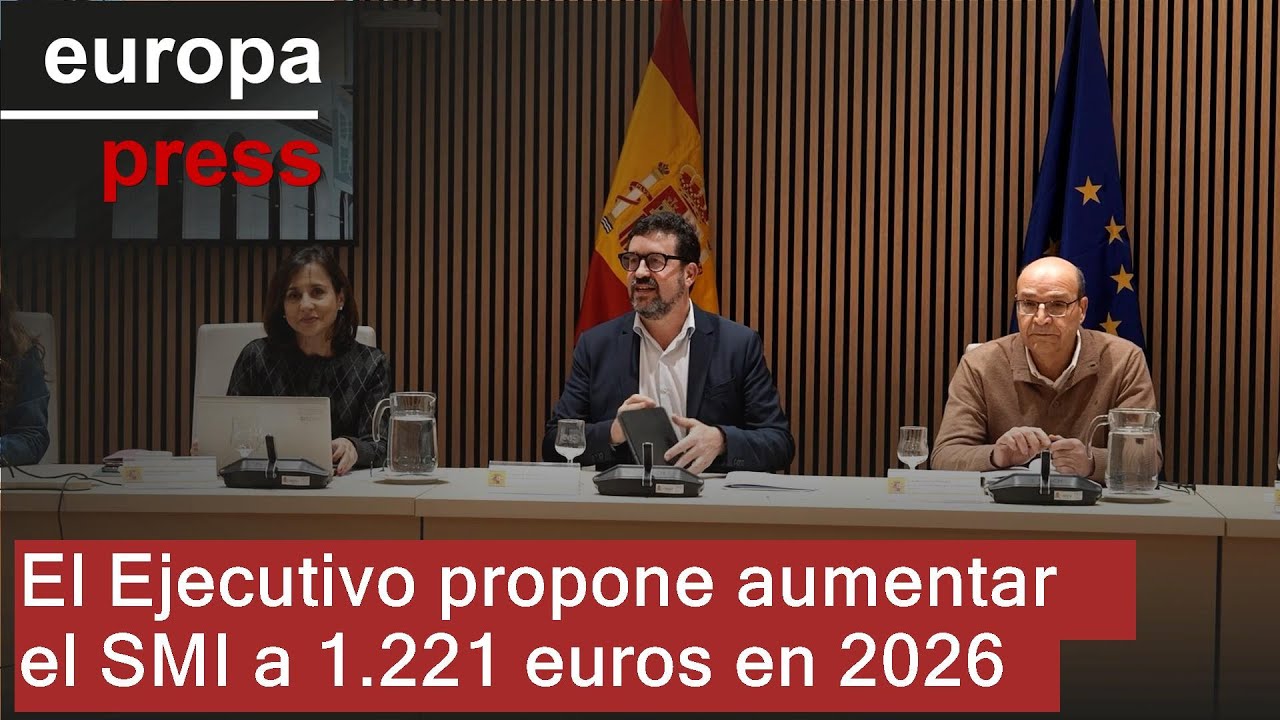 El Ejecutivo plantea subir el SMI hasta 1.221 euros al mes en 2026, sin tributación en IRPF